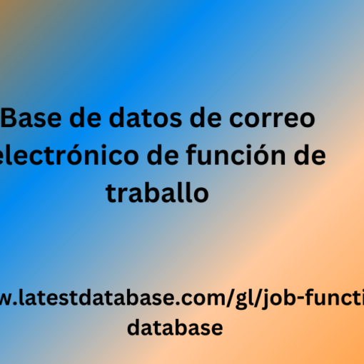 Base de datos de correo electrónico de función de traballo