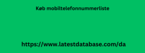 Køb mobiltelefonnummerliste