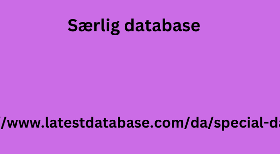 Særlig database